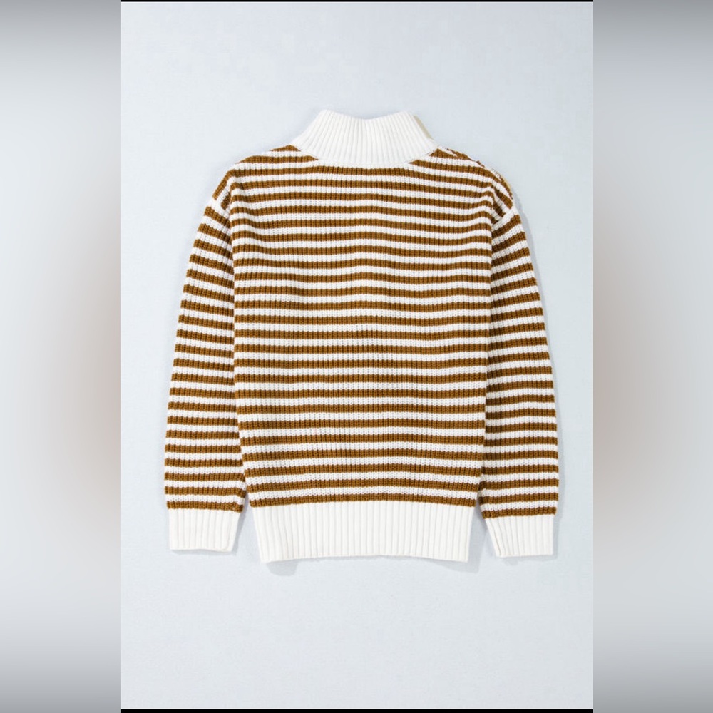 Elle quarter zip up drop shoulder sweater - Picture 4 of 4